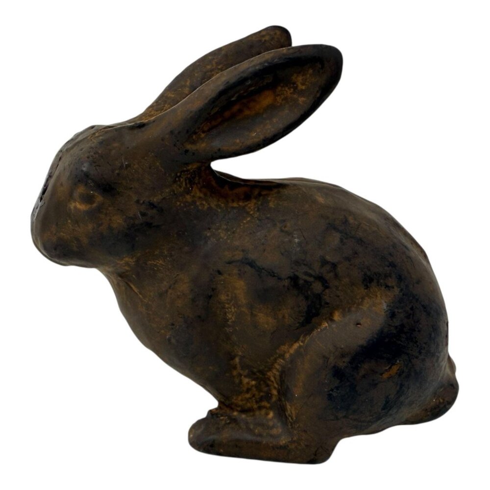 Small Cast Iron Rabbit Bunny Rustic Farmhouse Decor - Picture 9 of 11